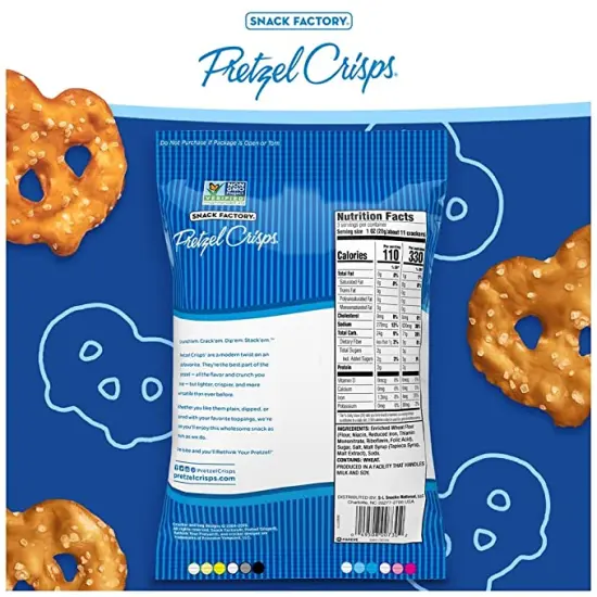 Pretzel Crisps, Original, On-the-Go Bag, 3 Oz (Case of 8) {3}