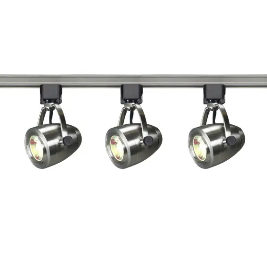 Nuvo TK417 Pinch Back Brushed Nickel 3 Light LED Track Kit - 36w - Soft White {1}