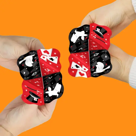 Big Dot of Happiness Ta-Da, Magic Show - Magical Birthday Party Cootie Catcher Game - Jokes and Dares Fortune Tellers - Set of 12 {3}