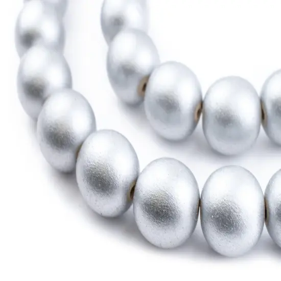 The Bead Chest Natural 20mm Wooden Beads in Silver for Jewelry Making &ndash; Round Loose Wood Spacer Beads I Approximately 20 Beads {1}