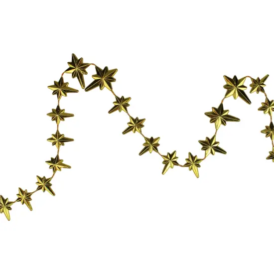Northlight Shiny Star of Bethlehem Christmas Garland - 9' x 1" - Gold - Unlit {4}