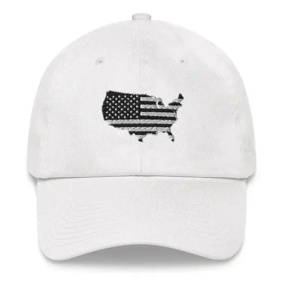 US Flag Patriotic 4th of July Hat White {2}