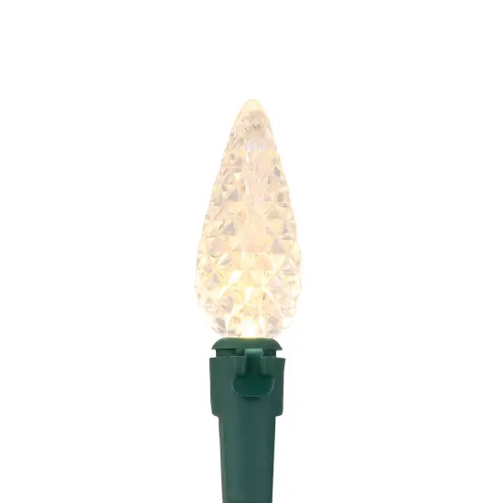 Northlight LED Faceted C6 Christmas Light - Warm White - 66.25' Green Wire - 200ct {5}