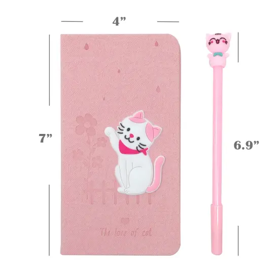 Wrapables Cute Notebook Gel Pen Set, Diary Journal Gift Set Unicorn Butt {12}