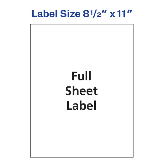 Avery White Shipping Labels, Permanent Adhesive, 8-1/2" x 11", 20 Labels (8255) {4}