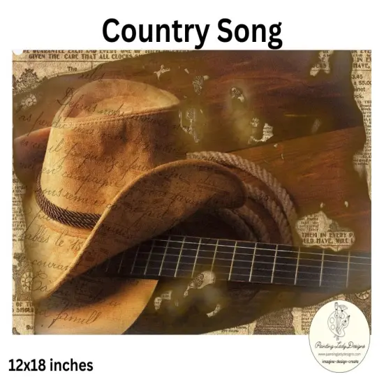 Country Song- Art Decoupage and Mixed Media Papers (small) {1}