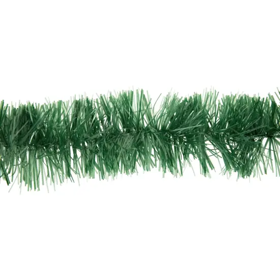 Northlight Commercial Tinsel Foil Christmas Garland - 50' x 2.5" - Green - Unlit {4}