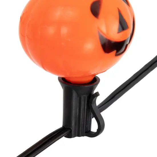 Northlight Jack O' Lantern Halloween Bubble Lights - 6' - Black Wire - 7ct Orange {6}