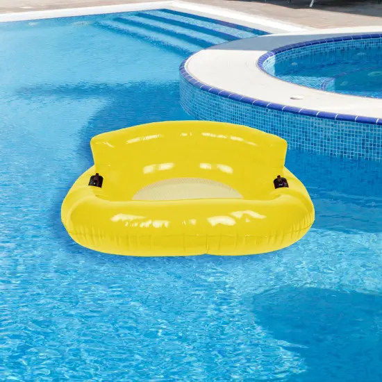 Northlight 43" Yellow Bubble Seat Inflatable Swimming Pool Float {3}