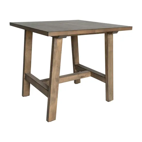 Merrick Lane Mabel Farmhouse Trestle End Table, Solid Wood Rustic Accent Table Dark Gray {7}