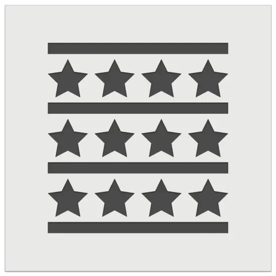 Stars and Stripes Pattern USA Patriotic Wall Cookie DIY Craft Reusable Stencil {7}