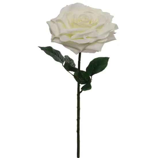 12-Pack: Open Rose Stem with Lifelike Silk Foliage, Floral Home by Artificial Flowers Yellow {5}