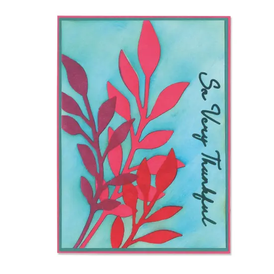 Sizzix A6 Layered Cosmopolitan Stencils By Stacey Park 4/Pkg-Frond {2}