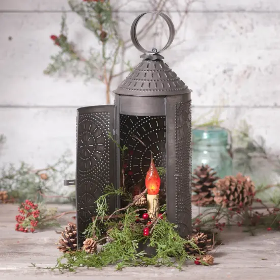 Irvins Country Tinware 18-Inch Chimney Lantern in Kettle Black {5}