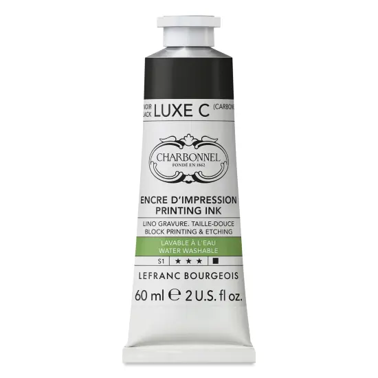 Charbonnel Water Washable Printing Ink - Black Luxe C, 60 ml {1}