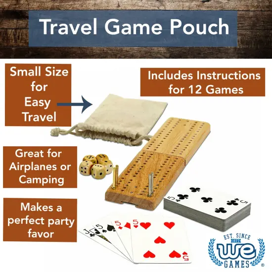 WE Games Cribbage and More Travel Game Pack {4}