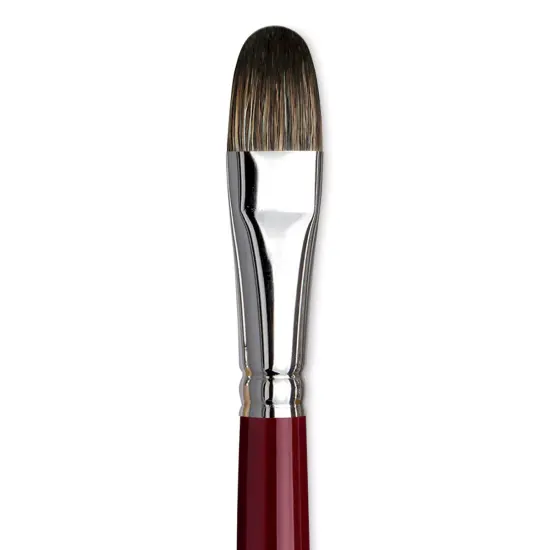 Da Vinci Black Sable Brush - Regular Filbert, Long Handle, Size 16 {1}