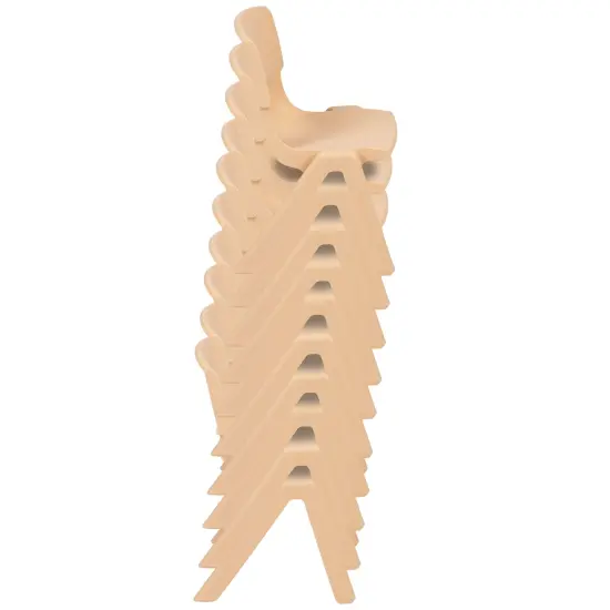 Emma and Oliver 10 Pack Plastic Stackable School Chair with 12" Seat Height {2}