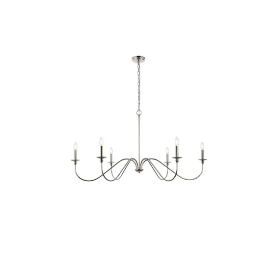 Rohan 48 inch chandelier in polished nickel {1}