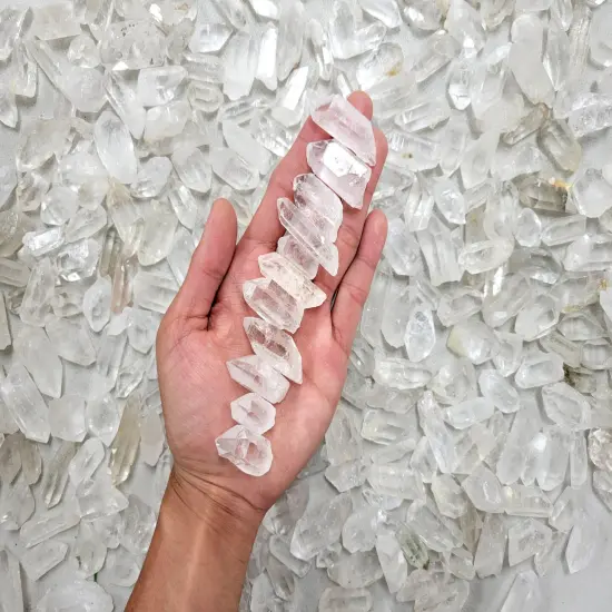 Mini Quartz Crystal Points Bulk Pendant Size {1}
