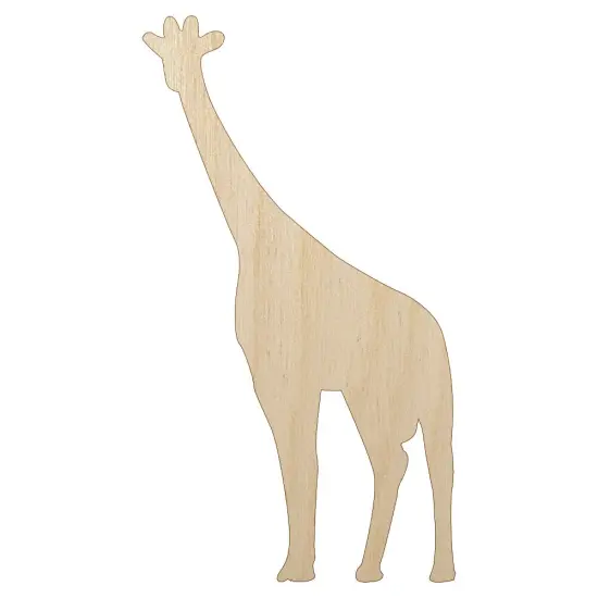 Giraffe Standing Solid Unfinished Wood Shape Piece Cutout for DIY Craft Projects {7}