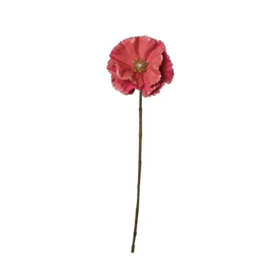 Northlight Poppy Flower Artificial Christmas Stem Spray - 18" - Pink {1}