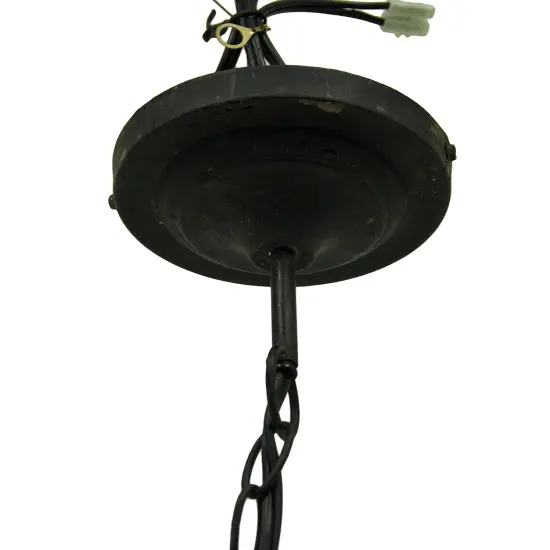 Vintage Industrial Black Metal Wire Cage Pendant Lamp 14 Inch {4}