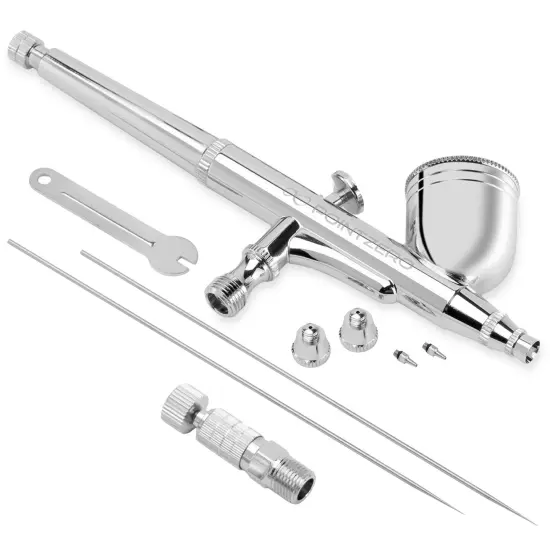 PointZero Dual-Action 7cc Gravity-feed Airbrush 3 Tip Set (.2mm .3mm .5mm) {2}