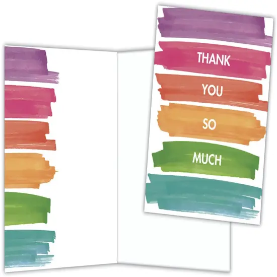 Watercolor Stripes Thank You - Boxed Thank You Cards, Box of 15 {1}