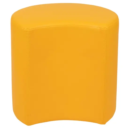 Emma and Oliver 18"H Soft Seating Flexible Moon Backless Chair for Classrooms and Common Spaces Yellow {6}