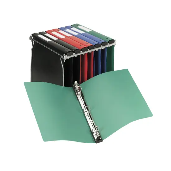 Avery Hanging Storage 3 Ring Binder, 1" Round Rings, 1 Green Binder (14802) {2}