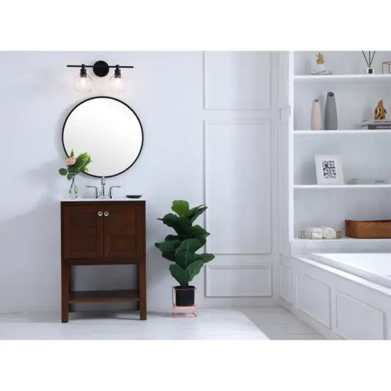 Collier 2 light Black and Clear glass Wall sconce {2}