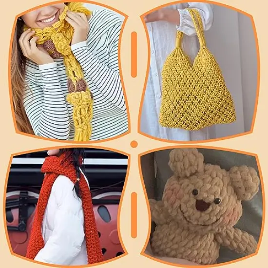 15mm Large Crochet Hook, Ergonomic Knitting Crochet Hooks, Huge Crochet Hook, Beginner Crochet Needle, Handle Crochet Supplies for Knitting Yarn Carpet Scarf Wool Roving {3}