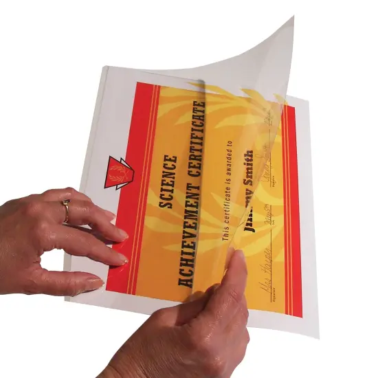 Super Heavyweight Cleer Adheer Quick Cover Laminating Pockets, Box of 25 {3}