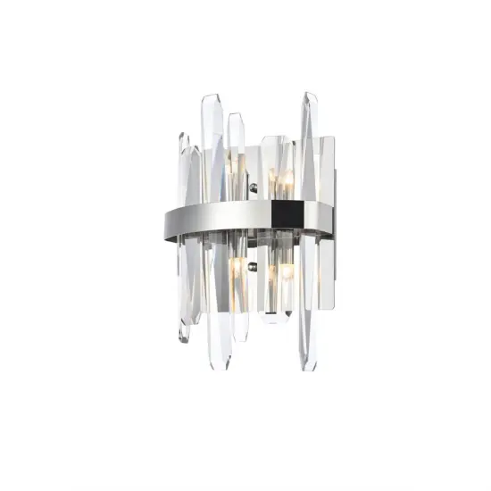 Serena 8 inch crystal bath sconce in chrome {3}