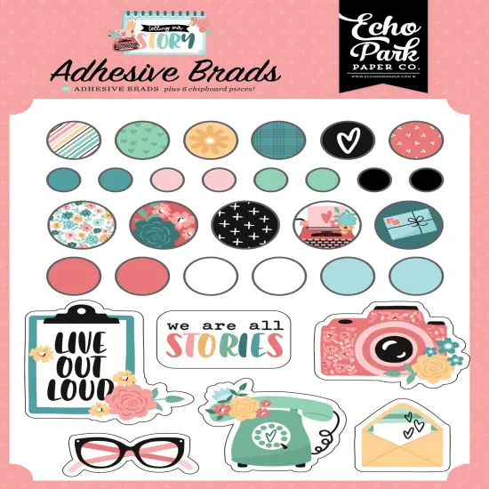 Echo Park Decorative Brads-Telling Our Story {1}
