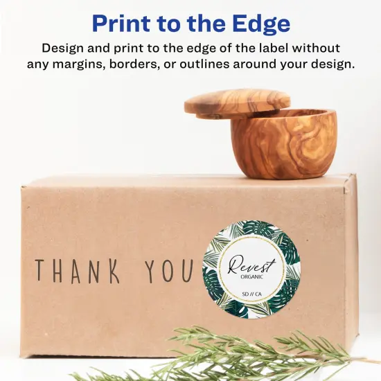 Avery Matte White Round Labels, 2.5" diameter {3}