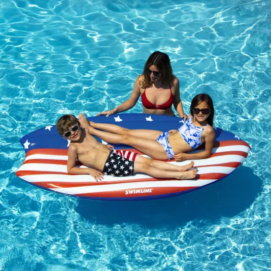 Swim Central Inflatable Americana Surfer Swimming Pool Lounge Float - 73" Multi {7}