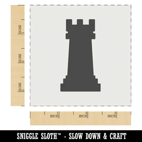 Chess Rook Piece Wall Cookie DIY Craft Reusable Stencil {6}