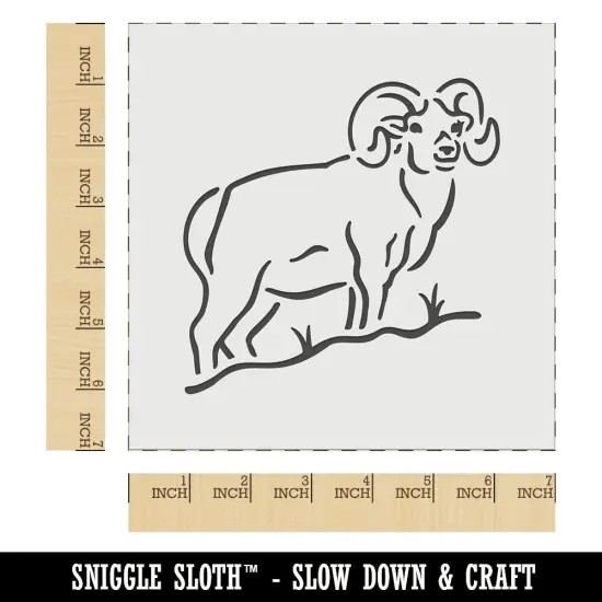 Bighorn Sheep Ram Wall Cookie DIY Craft Reusable Stencil {1}