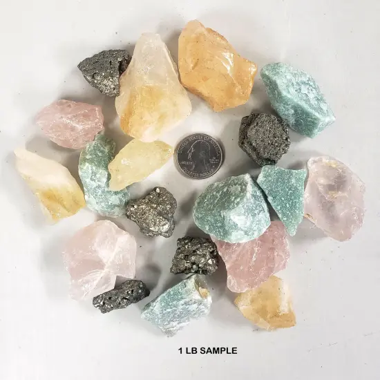 Love & Abundance Medley - Pyrite, Rose Quartz, Citrine, Aventurine Crystals Medley {4}
