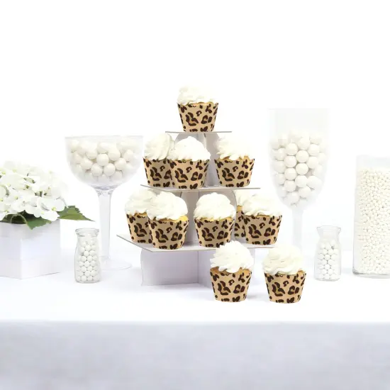 Big Dot of Happiness Leopard Print - Cheetah Party Decorations - Party Cupcake Wrappers - Set of 12 {3}
