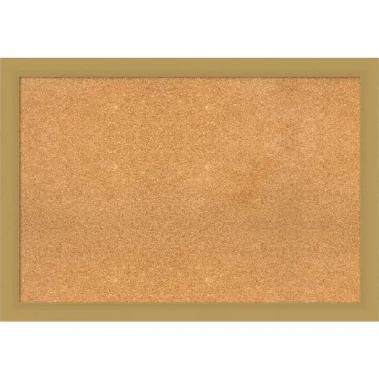 Grace Brushed Gold Framed Corkboard, Natural Cork {1}
