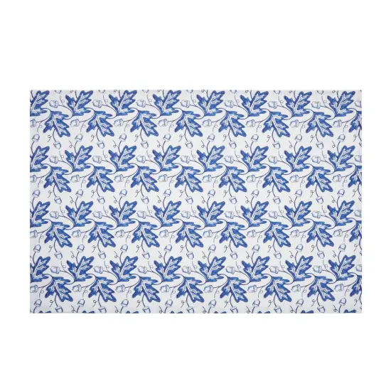Blue Leaves & Acorn Dishtowel {1}