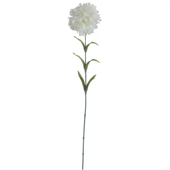 Allstate Single Carnation Artificial Floral Stem Spray - 24" - White {1}