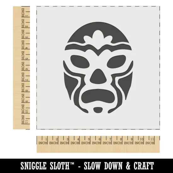 Luchador Mexican Wrestler Mask Lucha Libre Wall Cookie DIY Craft Reusable Stencil {1}