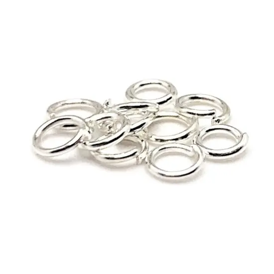 100, 500 or 1,000 Pieces: 4 mm Silver Plated Open Jump Rings, 21g {1}