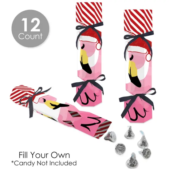 Big Dot of Happiness Flamingle Bells No Snap Tropical Christmas Party Table Favors DIY Cracker Boxes Set of 12 {4}