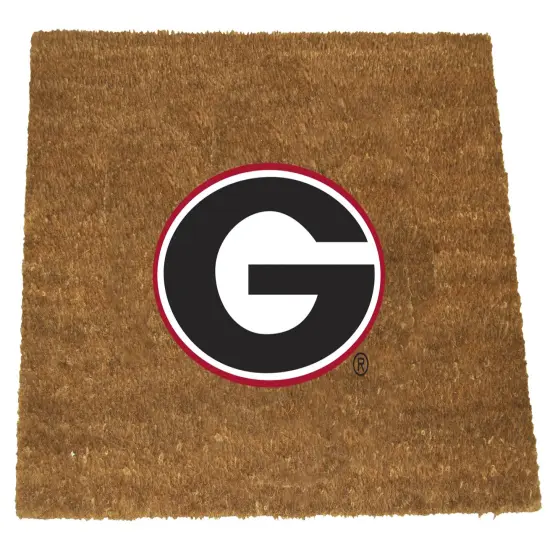 The Memory Company NCAA Georgia Bulldogs Logo Rectangular Coir Door Mat 29.5" x 19.5" Brown {1}