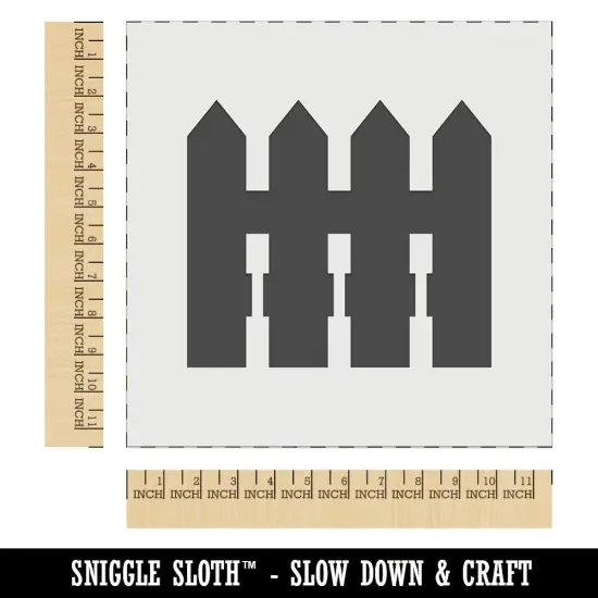 Picket Fence Solid Wall Cookie DIY Craft Reusable Stencil {1}